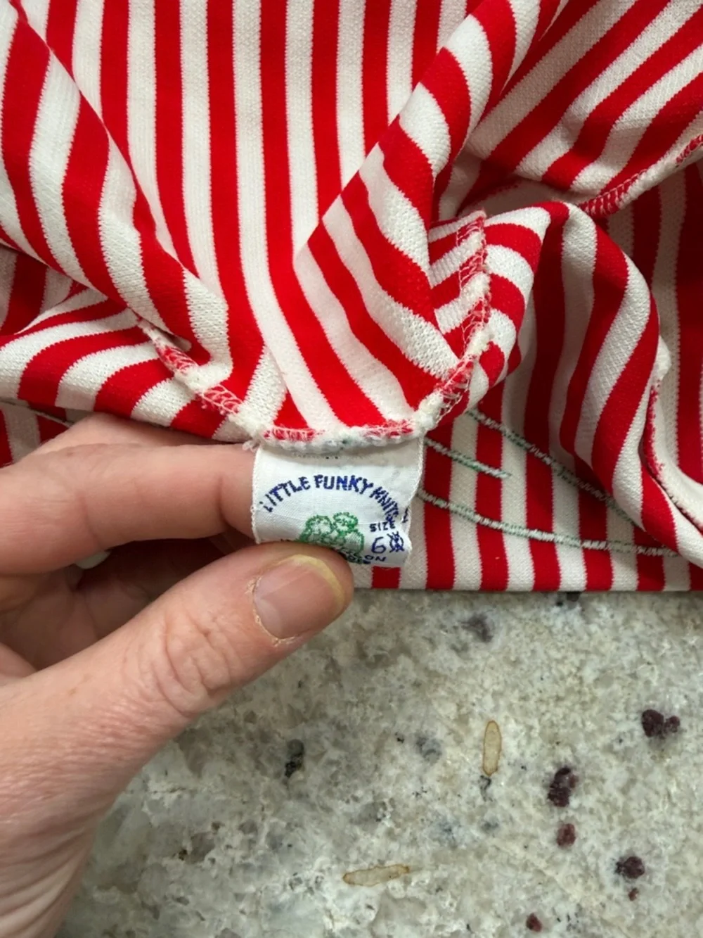 Rare Vintage 1960s Girls Swimsuit Red Striped Sea Creatures One Piece Size 6